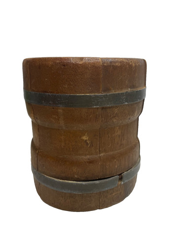 Antique woden butter mold mid - butter,