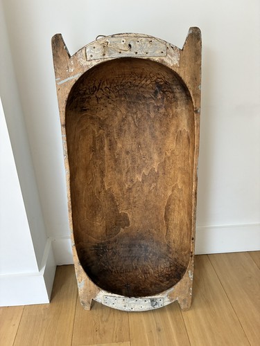 Vintage wooden dough trough - vintage,