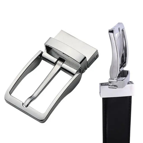 Metal reversible belt buckle - metal,