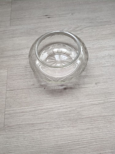 Vintage cut crystal glass - , rose