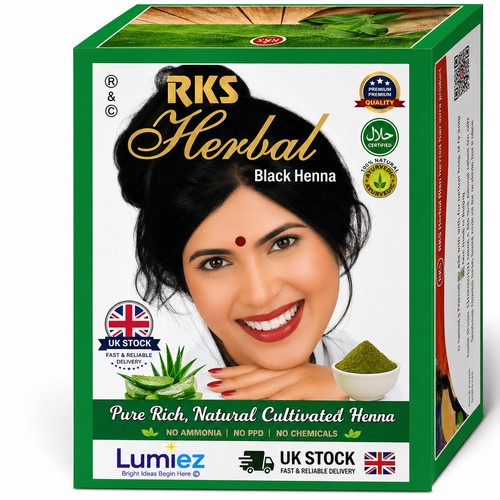 Rks herbal black henna powder - herbal,