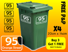 x4 WHEELIE BIN NUMBERS CUSTOM