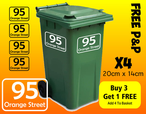 Wheelie bin numbers custom - numbers,