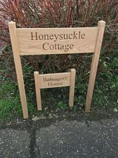 Personalised Oak House Sign