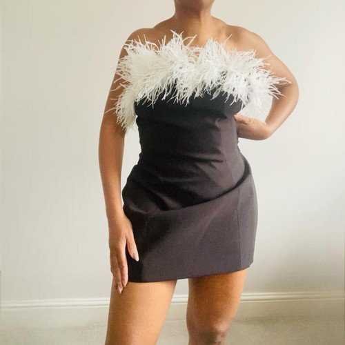 Zara black strapless - zara,