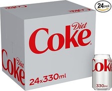 Diet Coke Can Cola, Box 330 ml (Pack of 24) 