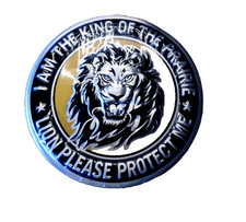 LION 3D BADGE STICKER/EMBLEM .IDEAL FOR  ROYAL ENFIELD & HARLEYDAVIDSON 7.5cm