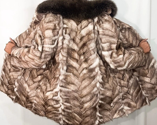 Real fur blue arctic - blue,
