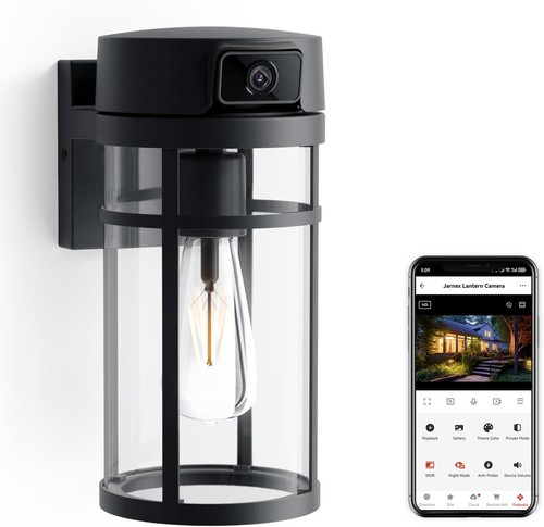 Porch light camera - light, outdoor,