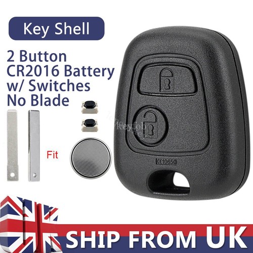 Button remote key fob case - key,