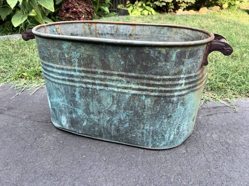 Antique large copper boiler - antique,