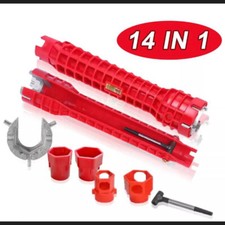14 IN1 Multifunction Faucet Sink Socket Basin Installer Pipe Wrench Tap Spanner