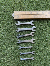 7 X KING DICK  BA OPEN ENDED SPANNERS  AS LISTED BELOW