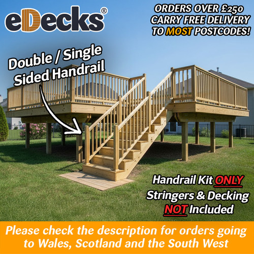 Step stringer handrail kits - stringer,