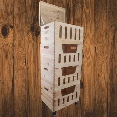 Tier vegetable plain wooden - tier,