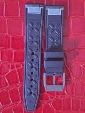 Black Rubber Watch Strap IWC