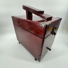Vtg. Shoe Shine Box Valet Wood