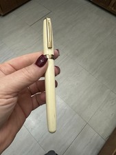Vintage Sheaffer’s Prelude Fountain Pen Ivory Lacquer, Gold Trim