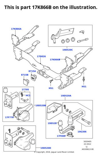 Land rover genuine tow bar - land,