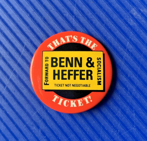 Political badge eric heffer - political,