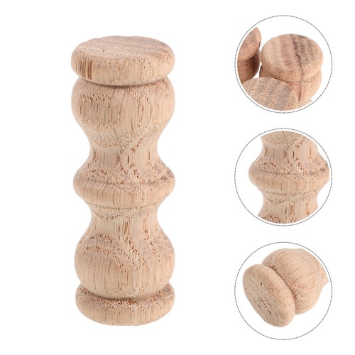 Solid Wood Stair Finials Beige