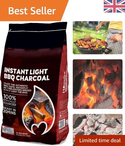 Instant light bbq charcoal - light, 2kg
