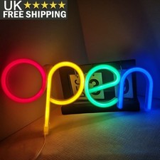 LED Open Sign For Shop Window Display illuminated LED Sign Super Bright Light UK