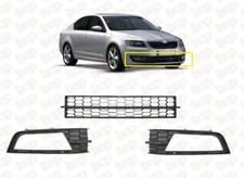 SKODA OCTAVIA 2013 - 2017 FRONT BUMPER LOWER GRILLES WITH FOG HOLES 