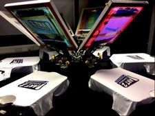 4 Colour 4 Station Floor Standing Screen Printing Kit LED Exposure Unit