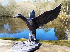 Flying Duck Garden Sculpture
