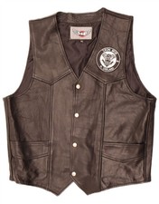 Vintage Mens Leather Waistcoat