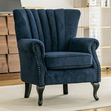 Wingback Chenille Tub Armchair