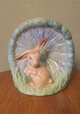 VTG SYLVAC 1510 1940S RABBIT MUSHROOM VASE CERAMIC POTTERY PLANTER ENGLAND