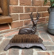 Boot Brush Scraper Rustic Vintage Style Cast Iron Stag Shoe Wellie Cleaner