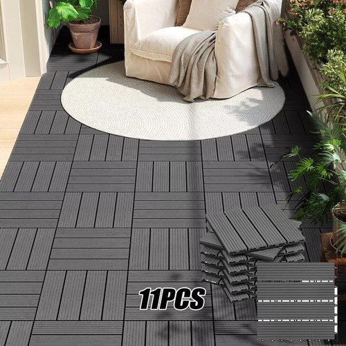 11x wpc decking tiles garden - decking,