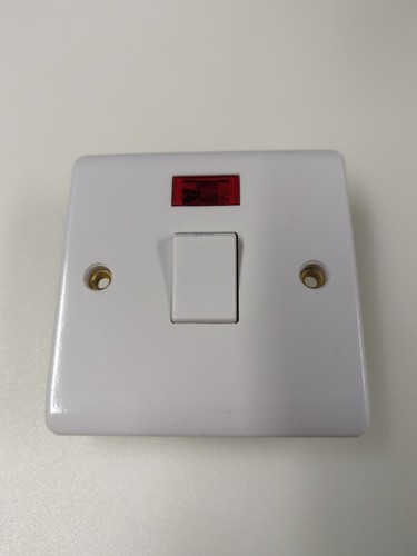 Double pole switch with - double, neon