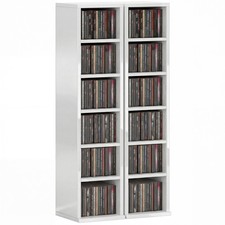 HOMCOM Set of 2 CD Storage