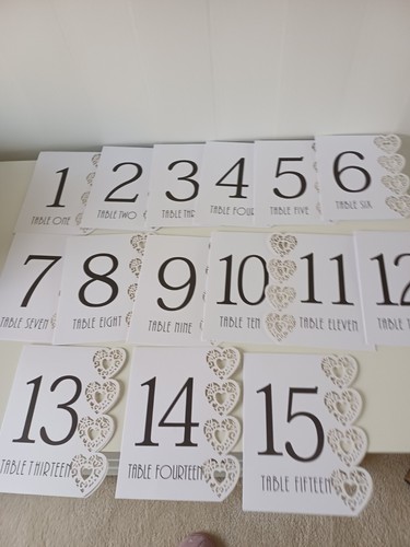 Wedding table numbers - table,