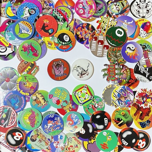 Lot 100 pogs - lot, caps