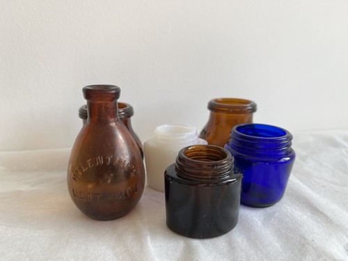 Vintage glass bottles - glass,