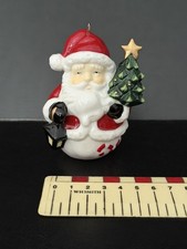 Belleek Living Holiday Collection Santa carrying Xmas Tree Christmas Ornament 