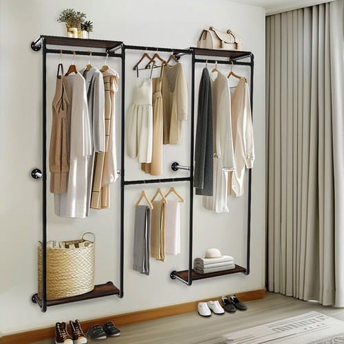 Industrial pipe clothes rail - pipe,