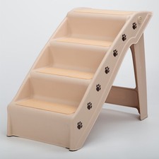 RayGar Dog Pet Plastic Ramp Access Steps Foldable Stairs Lightweight Travel 