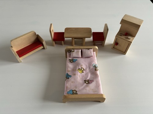 Wooden dollhouse furniture - wooden,