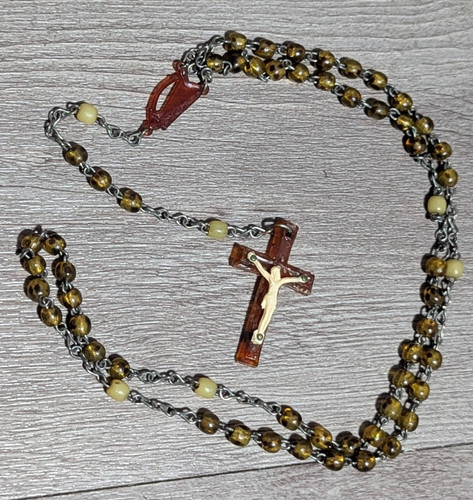Vintage old irish rosary - old,