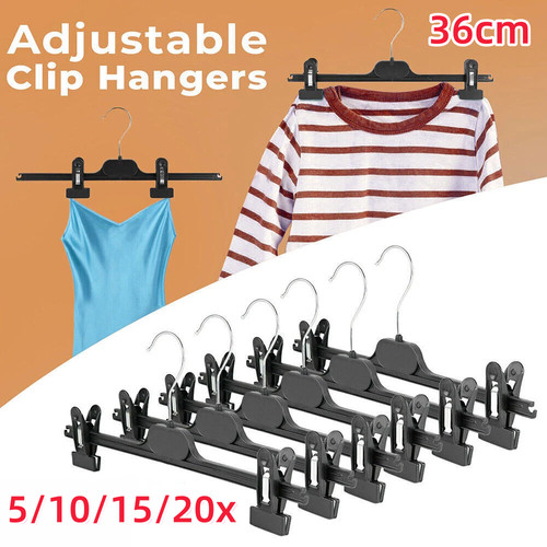Black plastic adjustable clip - plastic,