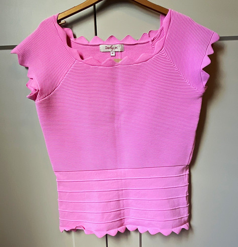 Rene derhy pink ribbed knit - derhy,