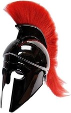 Greek Corinthian Helmet Red Plume | Wearable Spartan Armor | Medieval Knight LAR