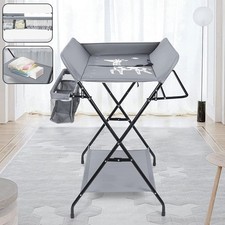 Baby Changer Table Folding Nursery Changing Station Unit with Storage Organizer