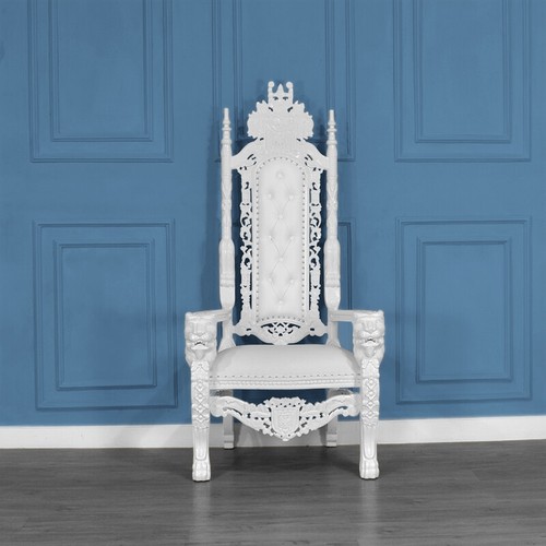Throne chair french white - throne,